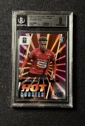 Panini score Desire Doue Hot Rookies Card /15 PSG Bgs 9 No Psa-